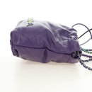 CHANEL Chanel 22 Mini Matelasse Chain Bag Calf Skin 2way Purple CC Auth 185411SM-5