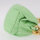 BOTTEGA VENETA The Chain Pouch Shoulder Bag Leather Green Gold Auth 185412SAM-3