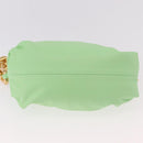 BOTTEGA VENETA The Chain Pouch Shoulder Bag Leather Green Gold Auth 185412SAM-5