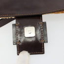 FENDI Mamma Baguette Shoulder Bag Beads Ivory Silver Auth 185413V-20