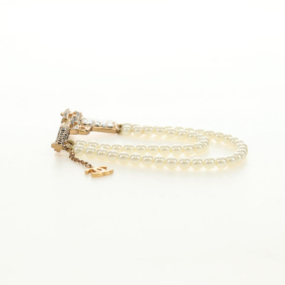 CHANEL Brooch metal Gold Tone CC Auth 185416SM