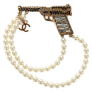 CHANEL Brooch metal Gold Tone CC Auth 185416SM-2