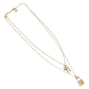 LOUIS VUITTON LV Padlock Necklace metal Gold M01593 LV Auth 185417SAM-2