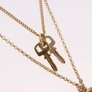 LOUIS VUITTON LV Padlock Necklace metal Gold M01593 LV Auth 185417SAM-4
