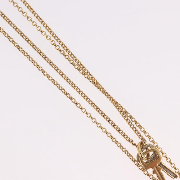 LOUIS VUITTON LV Padlock Necklace metal Gold M01593 LV Auth 185417SAM