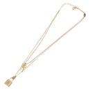 LOUIS VUITTON LV Padlock Necklace metal Gold M01593 LV Auth 185417SAM-9