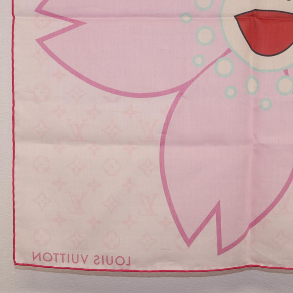 LOUIS VUITTON Monogram Cherry LVxTM Carre 55 Scarf Pink M96088 LV Auth 185418SM