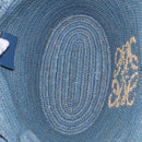 LOEWE Elephant Motif Hand Bag Raffia Light Blue Auth 185419SAM-16