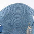 LOEWE Elephant Motif Hand Bag Raffia Light Blue Auth 185419SAM-17