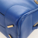 LOEWE Amazona 75 Hand Bag Leather 2way Blue Gold Auth 185420SM-18