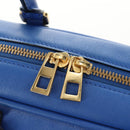 LOEWE Amazona 75 Hand Bag Leather 2way Blue Gold Auth 185420SM-22