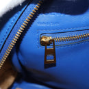 LOEWE Amazona 75 Hand Bag Leather 2way Blue Gold Auth 185420SM-26