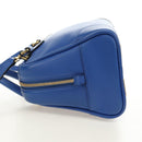 LOEWE Amazona 75 Hand Bag Leather 2way Blue Gold Auth 185420SM-3
