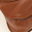 Chloe Marcie Hand Bag Leather 2way Brown Gold Auth 185421V-16