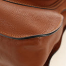 Chloe Marcie Hand Bag Leather 2way Brown Gold Auth 185421V-17