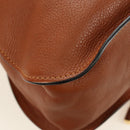 Chloe Marcie Hand Bag Leather 2way Brown Gold Auth 185421V-18