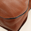Chloe Marcie Hand Bag Leather 2way Brown Gold Auth 185421V-19