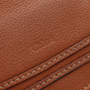 Chloe Marcie Hand Bag Leather 2way Brown Gold Auth 185421V-20
