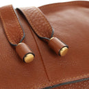 Chloe Marcie Hand Bag Leather 2way Brown Gold Auth 185421V-21