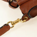 Chloe Marcie Hand Bag Leather 2way Brown Gold Auth 185421V-23