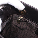CELINE Chain Shoulder Bag Knitted Fabrics Beige Gold Auth 185422A-22