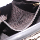 CELINE Chain Shoulder Bag Knitted Fabrics Beige Gold Auth 185422A-23
