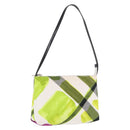 BURBERRY Shoulder Bag Canvas Green Silver Auth 185423A-1