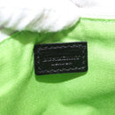 BURBERRY Shoulder Bag Canvas Green Silver Auth 185423A-17