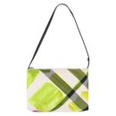BURBERRY Shoulder Bag Canvas Green Silver Auth 185423A-13