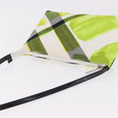 BURBERRY Shoulder Bag Canvas Green Silver Auth 185423A-6