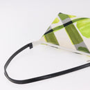 BURBERRY Shoulder Bag Canvas Green Silver Auth 185423A-7