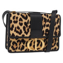 Christian Dior 30 Montaigne Shoulder Bag Harako leather Brown Gold Auth 185424SM-1