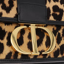 Christian Dior 30 Montaigne Shoulder Bag Harako leather Brown Gold Auth 185424SM-15