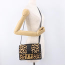 Christian Dior 30 Montaigne Shoulder Bag Harako leather Brown Gold Auth 185424SM-25