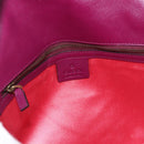 GUCCI GG Marmont Chain Shoulder Bag Velor Purple Gold 443496 Auth 185426M-16