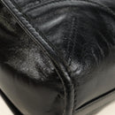 PRADA Bonnie Shoulder Bag Leather Black Gold Auth 185427SM-16