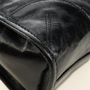 PRADA Bonnie Shoulder Bag Leather Black Gold Auth 185427SM-18