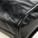 PRADA Bonnie Shoulder Bag Leather Black Gold Auth 185427SM-19
