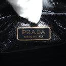 PRADA Bonnie Shoulder Bag Leather Black Gold Auth 185427SM-21