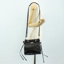 PRADA Bonnie Shoulder Bag Leather Black Gold Auth 185427SM-25