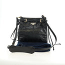PRADA Bonnie Shoulder Bag Leather Black Gold Auth 185427SM-12