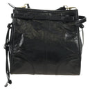 PRADA Bonnie Shoulder Bag Leather Black Gold Auth 185427SM-2