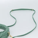 Miu Miu Matelasse Wonder Hand Bag Leather 2way Green Gold Auth 185428SM-10