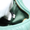 Miu Miu Matelasse Wonder Hand Bag Leather 2way Green Gold Auth 185428SM-21