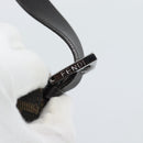 FENDI Zucca Canvas Mamma Baguette Shoulder Bag Black Brown Auth 185432V-10