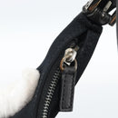 FENDI Mamma Baguette Shoulder Bag Cotton Jersey Black Silver Auth 185434V-9