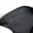 FENDI Mamma Baguette Shoulder Bag Cotton Jersey Black Silver Auth 185434V-12