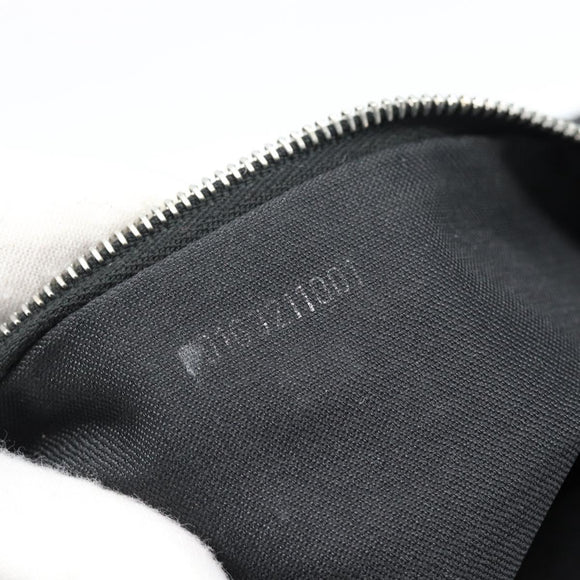 FENDI Mamma Baguette Shoulder Bag Cotton Jersey Black Silver Auth 185434V