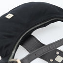 FENDI Mamma Baguette Shoulder Bag Cotton Jersey Black Silver Auth 185434V-6