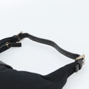 FENDI Mamma Baguette Shoulder Bag Cotton Jersey Black Silver Auth 185434V-8